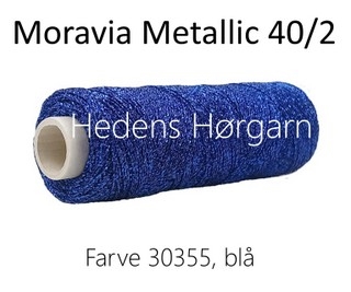 Moravia Metallic 40/2 farve 30355 mat blå